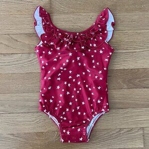 SweetHoney Red & White Stars Swimsuit - size 18 months